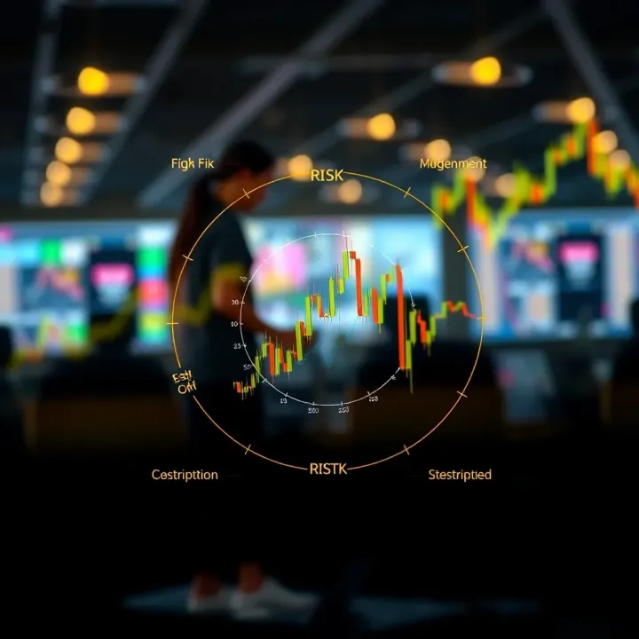 Conceptual diagram illustrating risk management and strategic decision making in trading