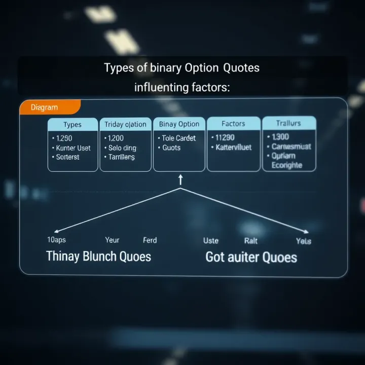 Diagram illustrating different types of binary option quotes and factors influencing their values