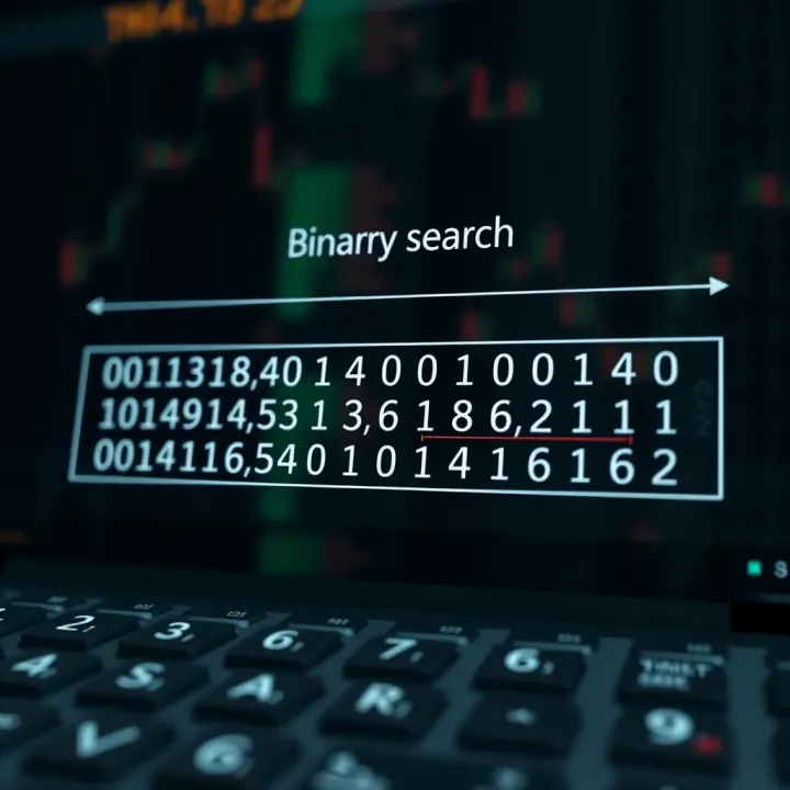 Binary Search Algorithm Visualization Diagram illustrating the binary search algorithm narrowing down a search range within a sorted array