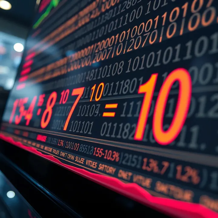 Illustration demonstrating the conversion of a binary number into its decimal equivalent through addition of weighted values