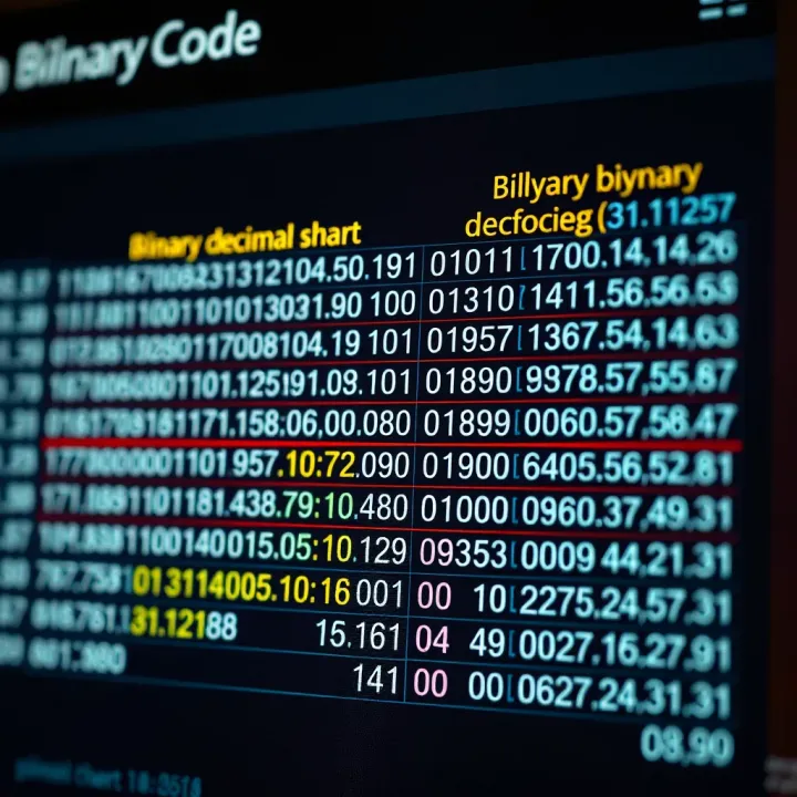 Comparison chart highlighting differences between pure binary and Binary Coded Decimal encoding