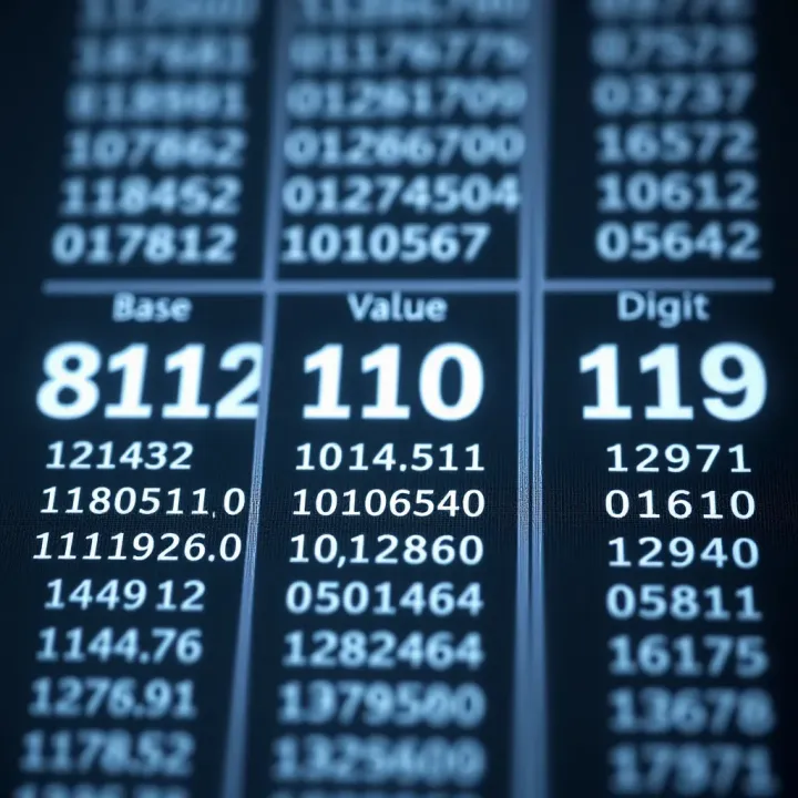 Comparison of Binary, Decimal, and Hexadecimal Number Systems Comparison chart of binary, decimal, and hexadecimal number systems highlighting differences in base values and digit representation