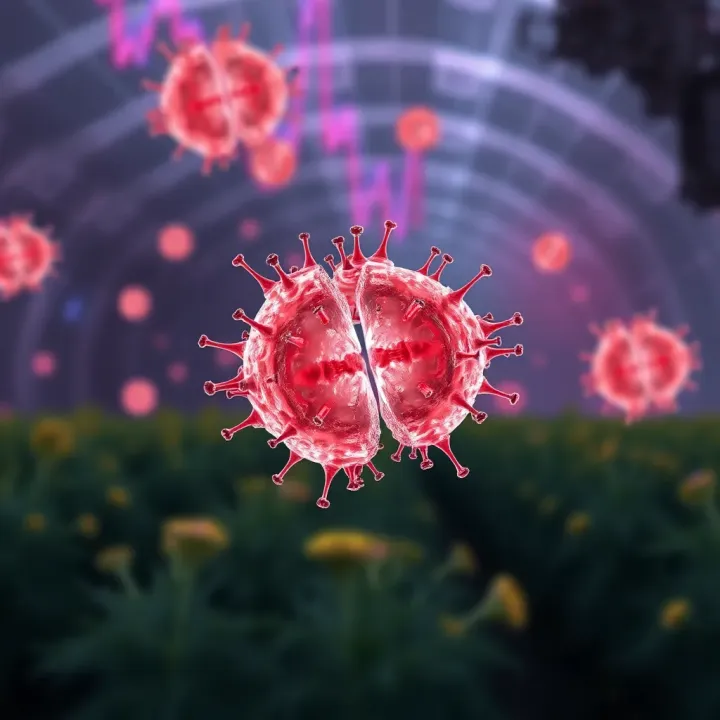 Biological Significance of Binary Fission in Medicine and Agriculture Illustration depicting the role of binary fission in bacterial population growth and its impact on medicine and agriculture