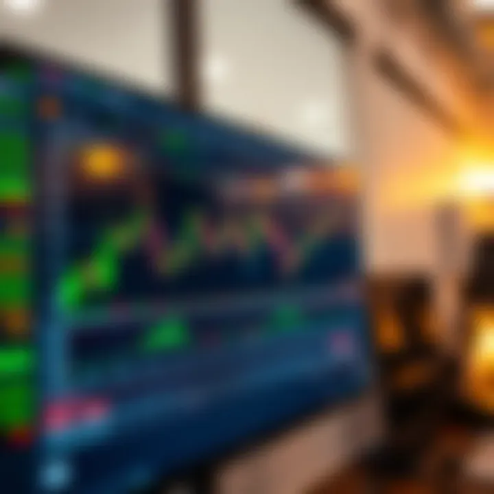 User interface of a forex trading platform showing currency charts and trading options