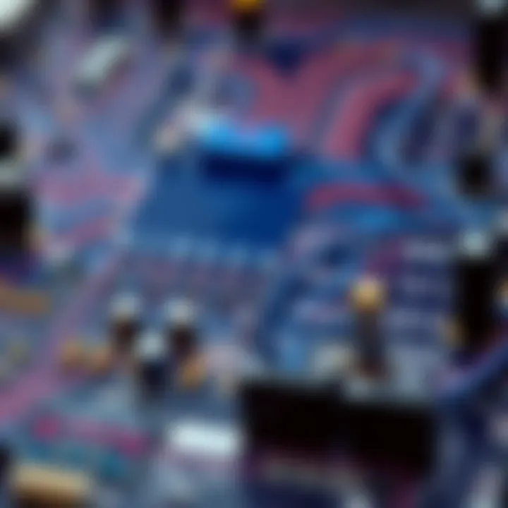 Digital circuit board highlighting binary data flow and electronic components