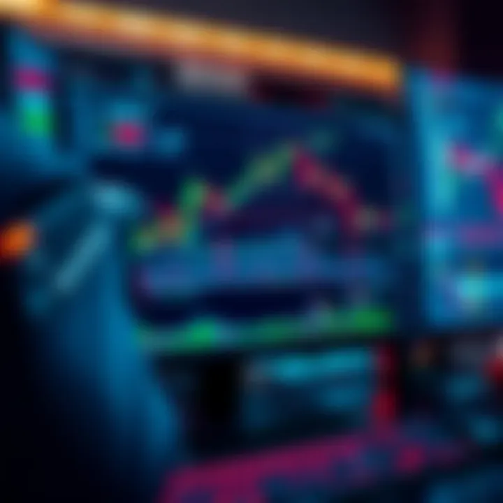 A detailed comparison of forex trading platforms displaying charts and currency pairs on a computer screen