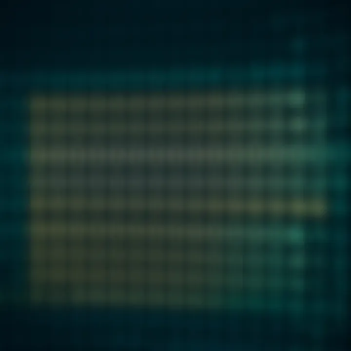Diagram illustrating the basic principles of binary number system with zeros and ones arranged in columns