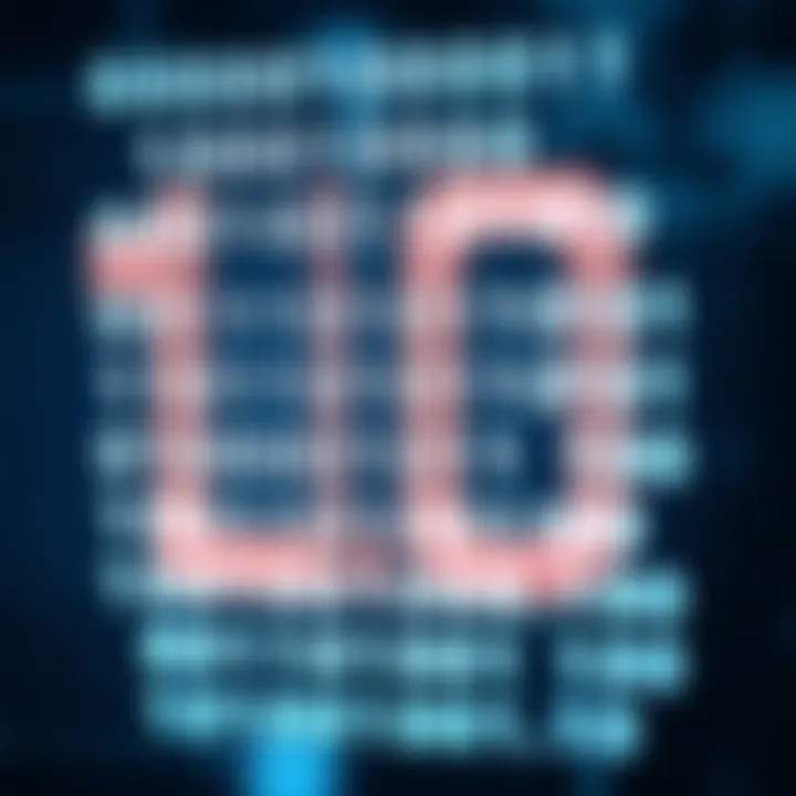 Diagram illustrating the binary number system with ones and zeros arranged in a grid