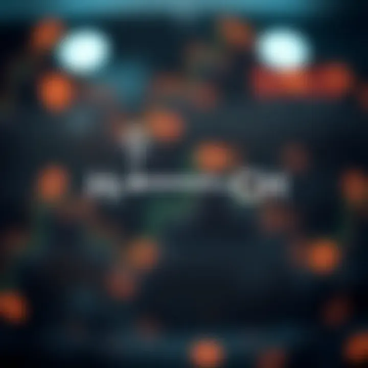 Diagram illustrating the chemical structure of a binary compound showing two different elements linked