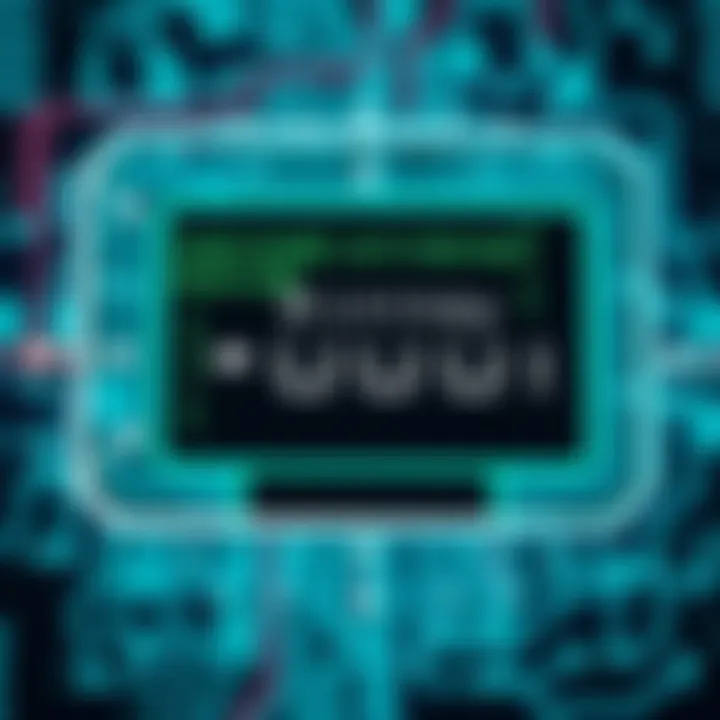 Diagram showing binary code flow within a computer system highlighting its role in computing operations