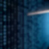 Binary grid showing black and white pixels representing digital data