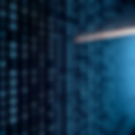 Binary grid showing black and white pixels representing digital data