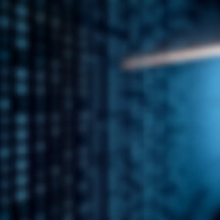 Binary grid showing black and white pixels representing digital data