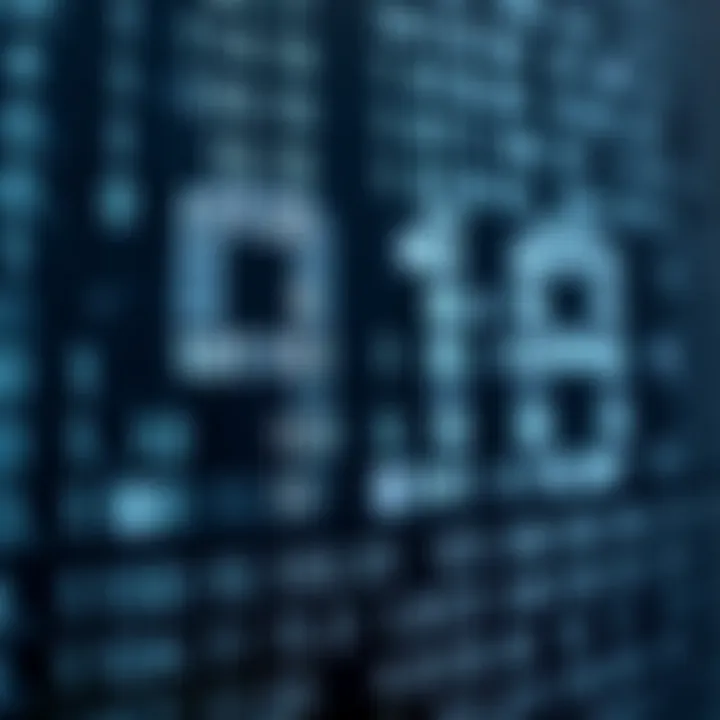 Visual representation of binary digits forming the equivalent of a large decimal number