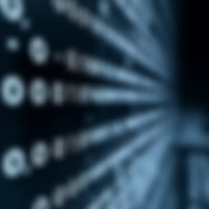 Diagram illustrating binary digits represented by zeroes and ones in a digital system