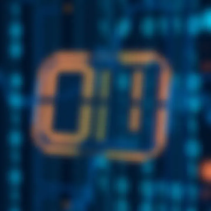 Diagram illustrating the basic binary digits zero and one used in digital communication