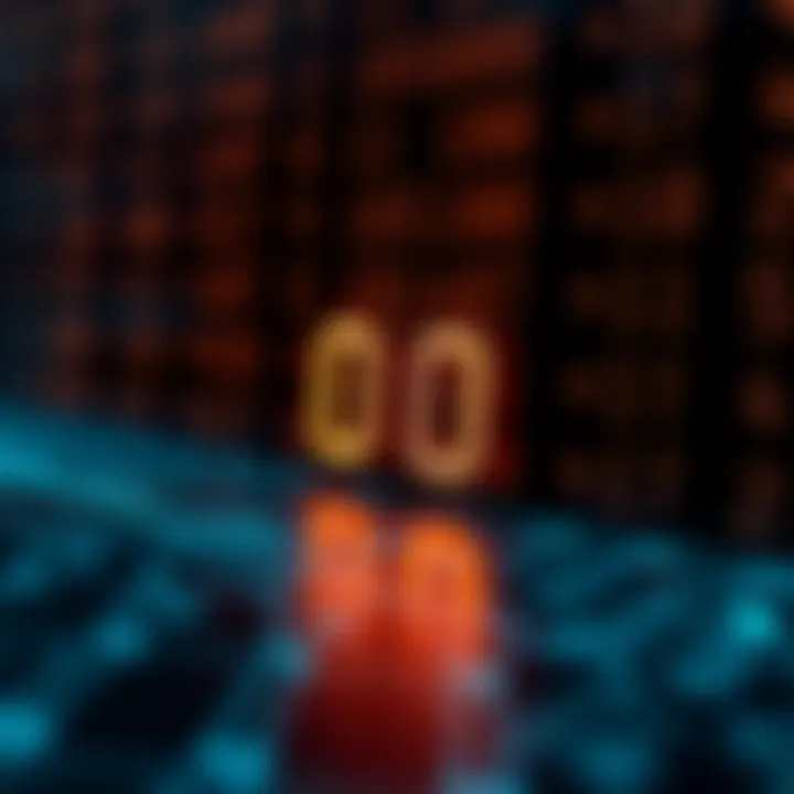 Binary Digits Representing Electronic States Diagram illustrating binary digits representing on and off electronic states