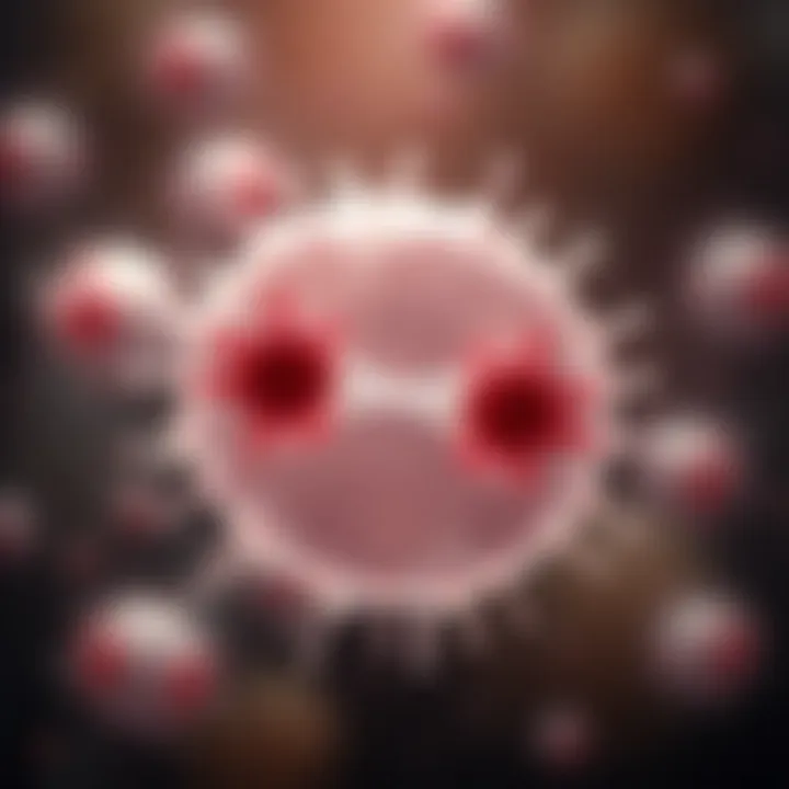 Diagram illustrating bacterial cell dividing to form two identical daughter cells through binary fission