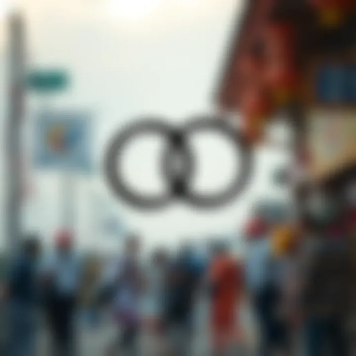 Illustration depicting the traditional binary gender symbols intertwined against a cultural backdrop