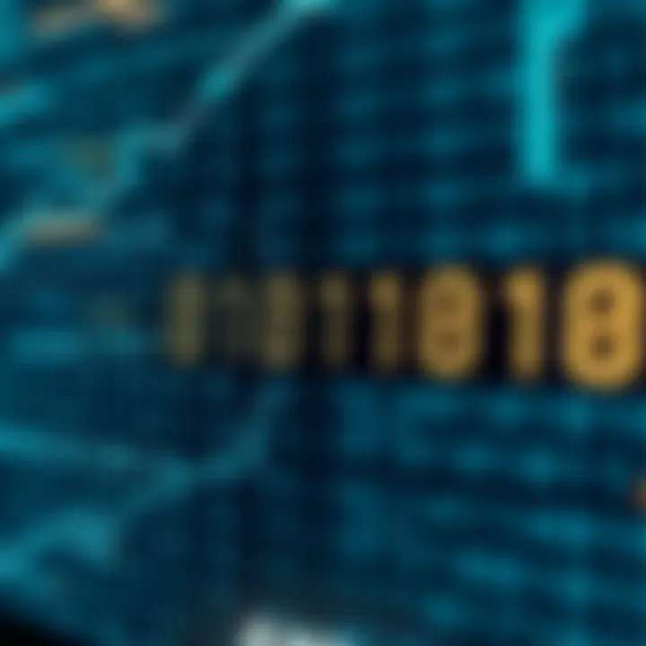 Diagram illustrating binary digits representing data values in a computer system