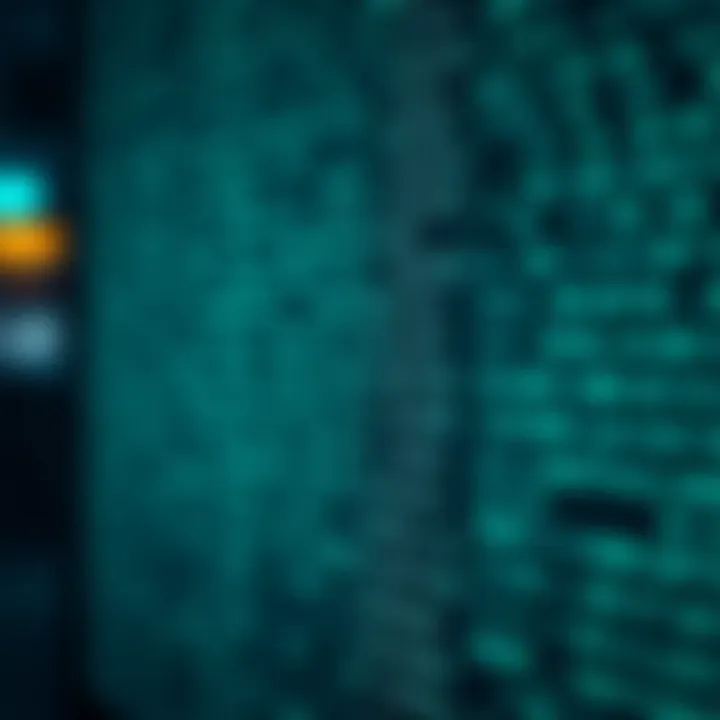 Diagram illustrating binary code translating into data signals used in modern technology