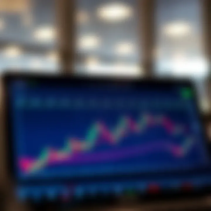 Illustration of financial charts and digital interface representing binary options trading