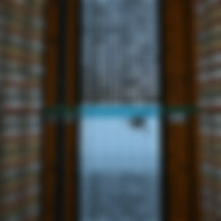 Diagram illustrating the binary search technique within a sorted array highlighting the division of the search interval