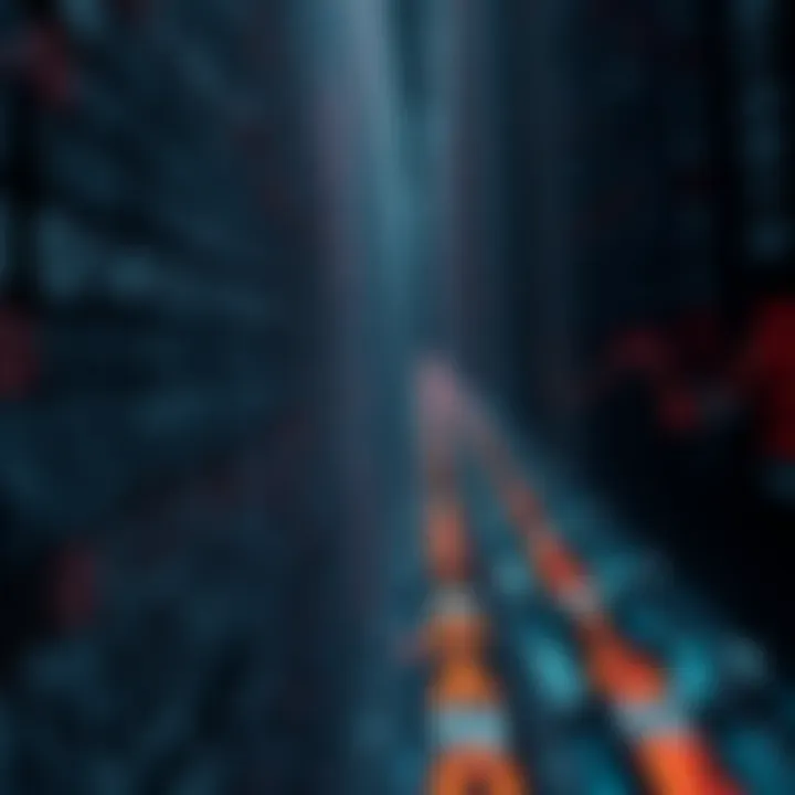 Visualization of binary search algorithm dividing a sorted array to find target value