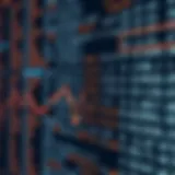 Visualization of binary search algorithm narrowing down search range in a sorted list