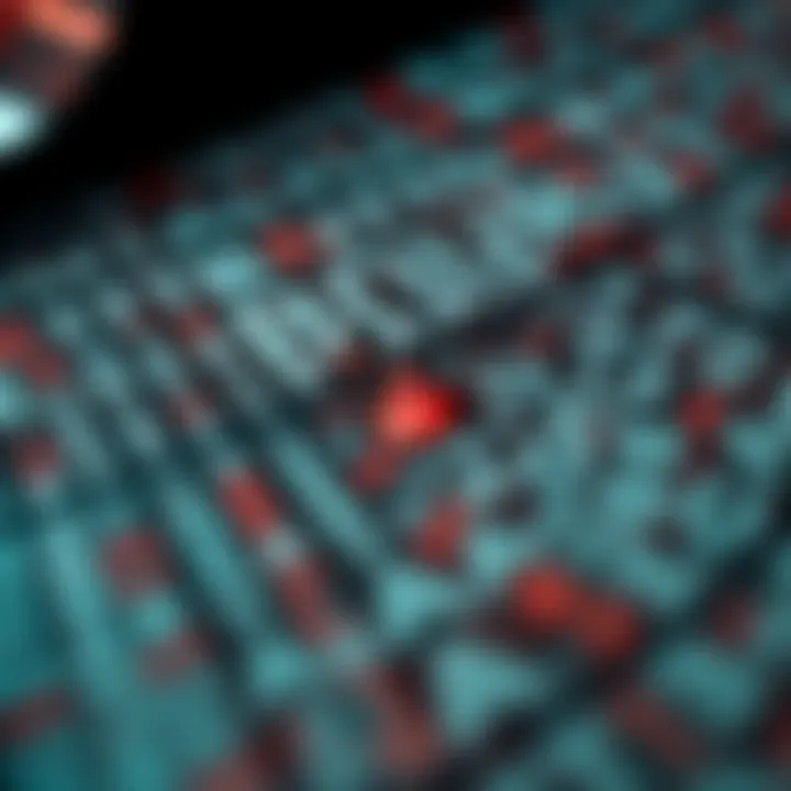 Graphical representation of binary search narrowing down target value within a sorted array