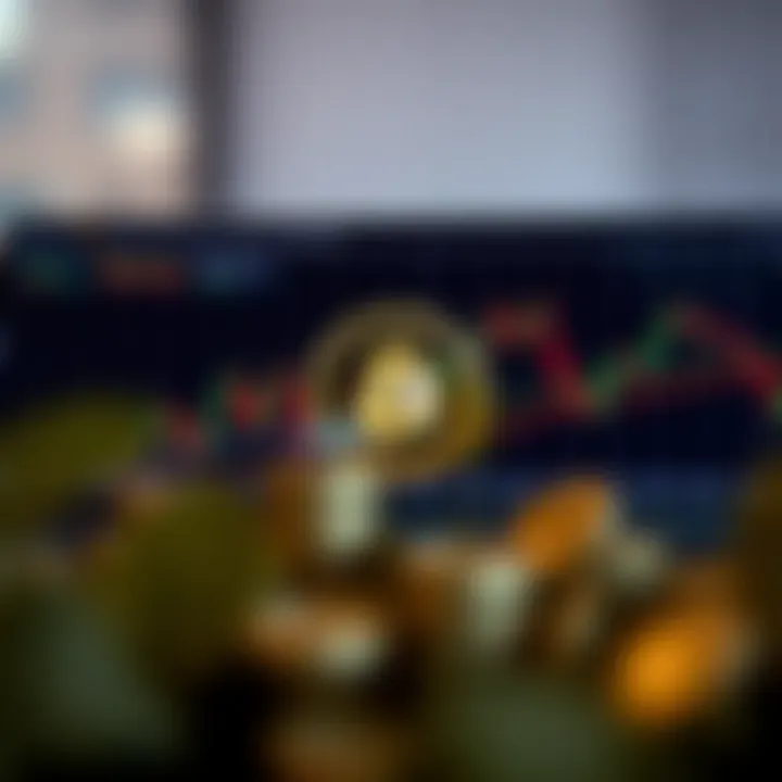 Illustration of popular cryptocurrency chart patterns including head and shoulders and double top formations