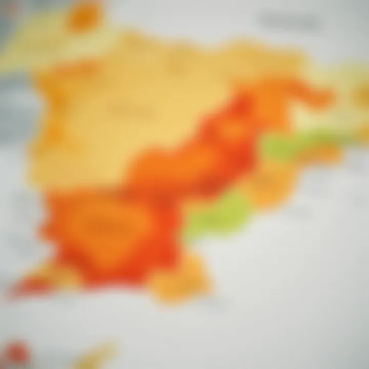 Map showing disaster risk levels and resilience strategies applied across different regions in Pakistan