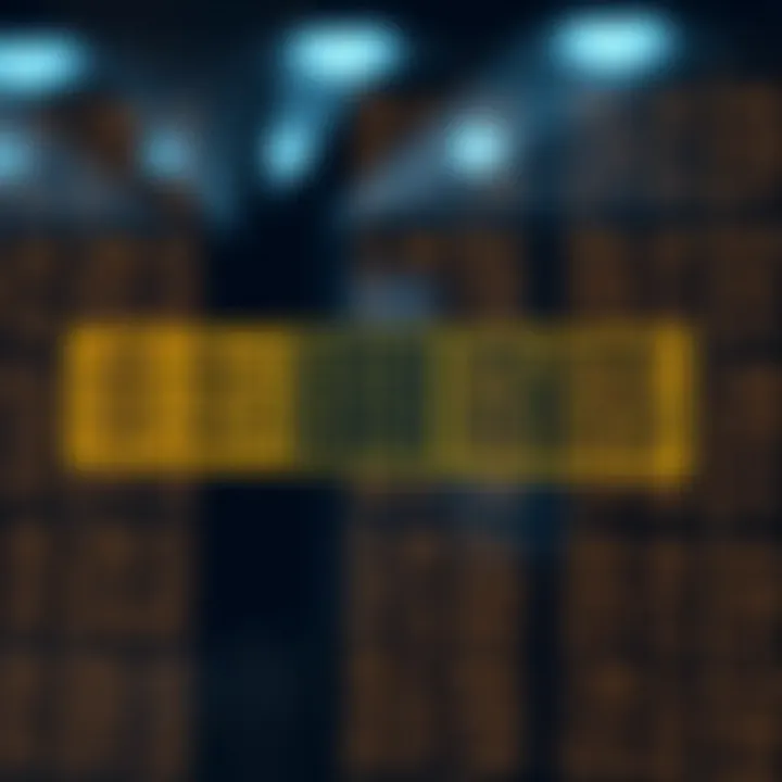 Diagram showing sorted data array with binary search operation highlighting mid element check