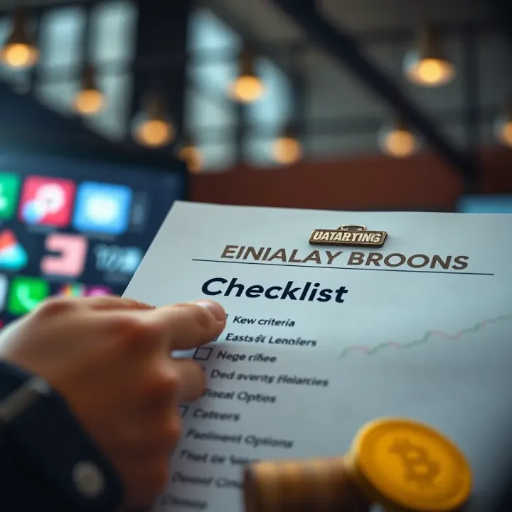 Checklist showing key criteria for selecting trustworthy brokers offering bonuses in Pakistan