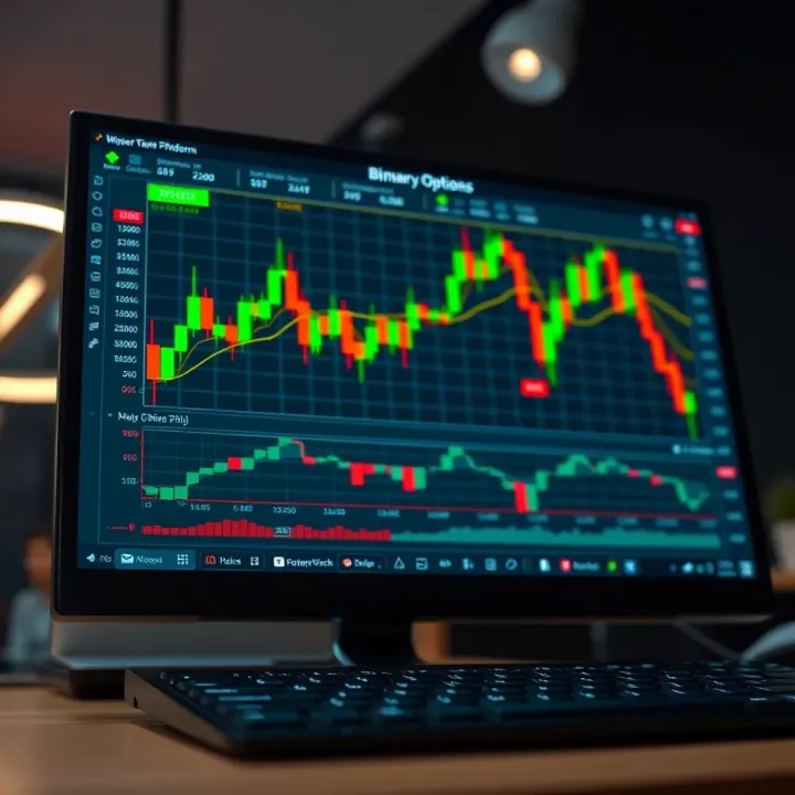 Binary Options Trading Platform Overview Digital trading platform interface showcasing binary options charts and market data
