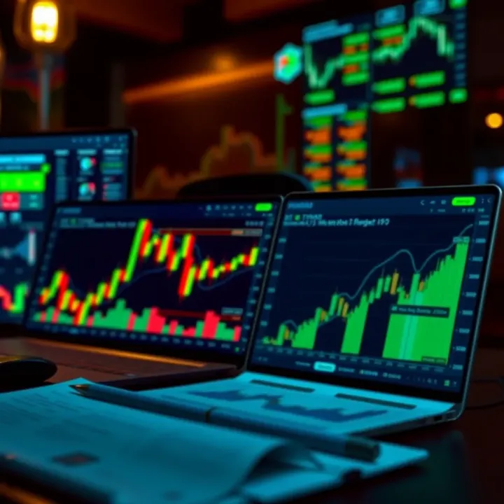 Visual representation of downloadable PDF resources for chart pattern study with trading charts and analysis notes