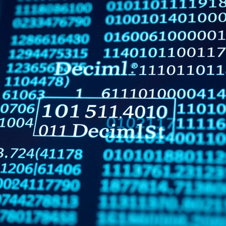 Diagram illustrating the relationship between decimal and binary number systems