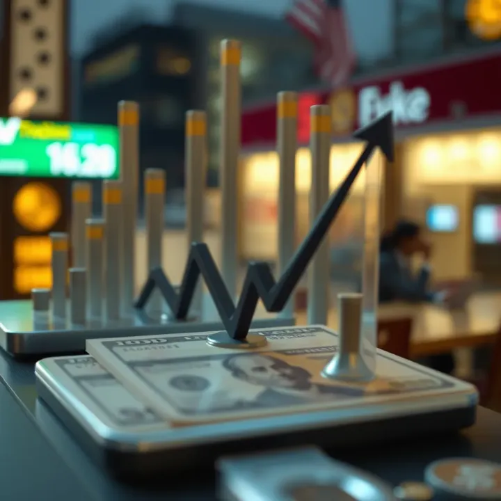Illustration depicting the impact of currency exchange rate on business growth and economic factors