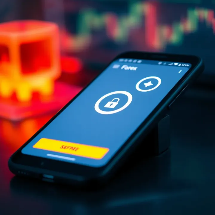 Safe Download and Installation of Forex Trading Apps in Pakistan Secure download icon next to smartphone displaying forex app installation progress