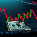 Graph showing currency exchange trends with Pakistani Rupee and forex trading indicators