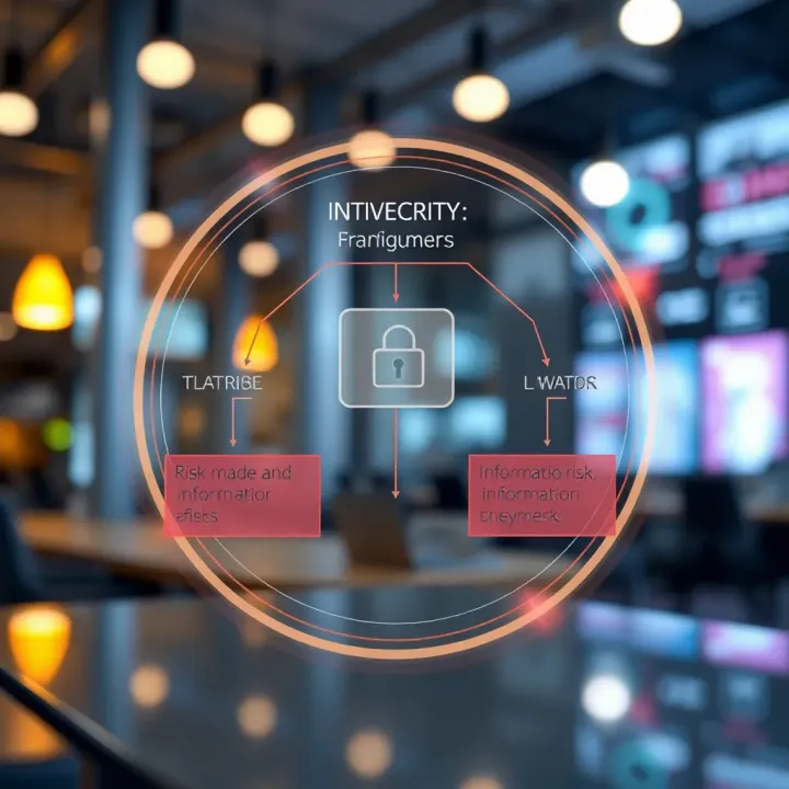 Diagram illustrating the framework for identifying and assessing information security risks in a corporate environment