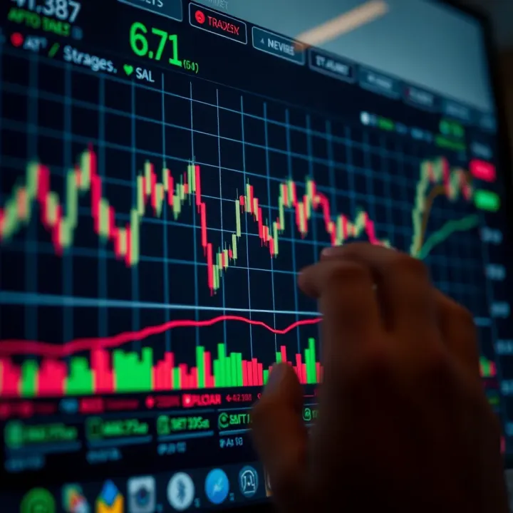 Visualizing Market Analysis for Option Trading Graph illustrating option trading strategies with market trends and risk factors