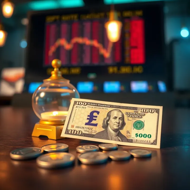 Islamic finance symbols with a currency exchange concept