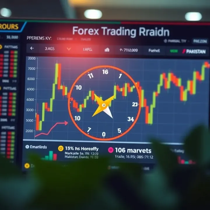 Graphical representation of optimal forex trading periods for Pakistan timezone with strategic tips