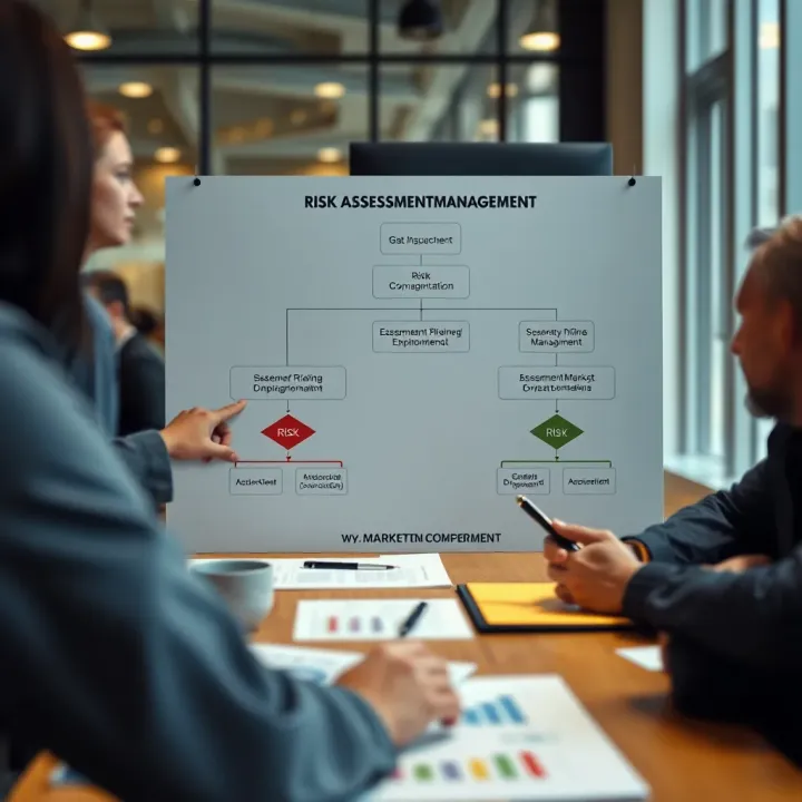 Risk Assessment and Management in Business Operations Flowchart showing risk assessment and management strategies in business operations