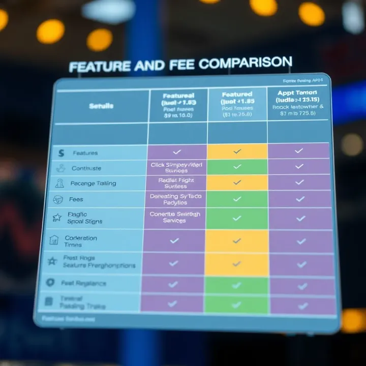 Comparison chart highlighting different features and fees of popular stock trading apps in Pakistan