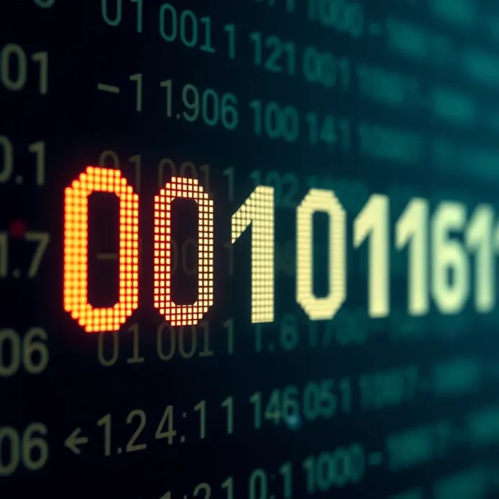 Binary Number System Explained with Bit Values Visual representation of binary number system with bits and place values