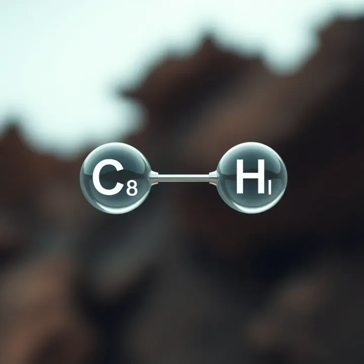 Diagram illustrating the chemical bonding between two different elements forming a binary compound