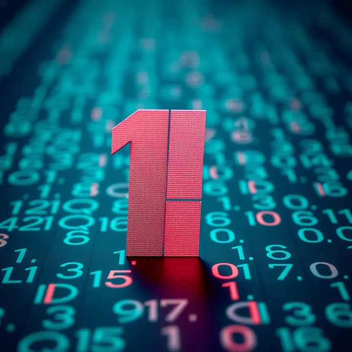 Decimal Number Breakdown for Binary Conversion Illustration of a decimal number being broken down into powers of two for conversion