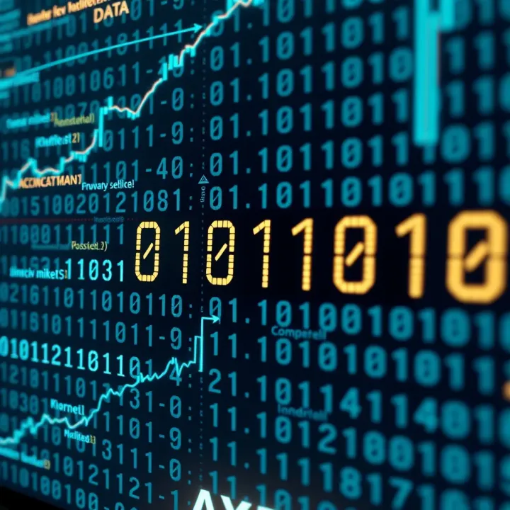 Diagram illustrating binary digits representing data values in a computer system